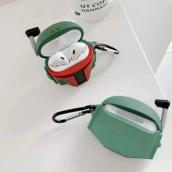 🆕 Mandalorian Boba Fett Silicone AirPod Case - Picture 3 of 5